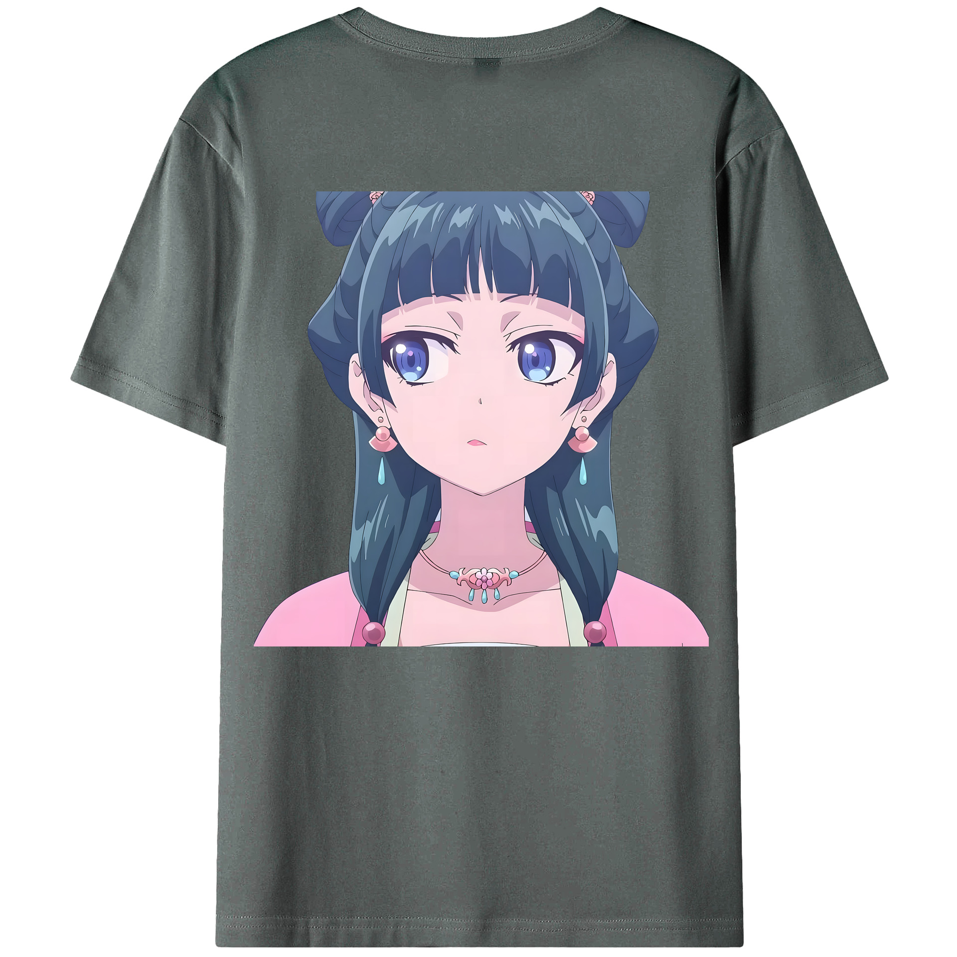 （画像用） 薬屋のひとりごと The Apothecary Diaries 綿100％ メンズ半袖Tシャツ（バックプリント） 通気性